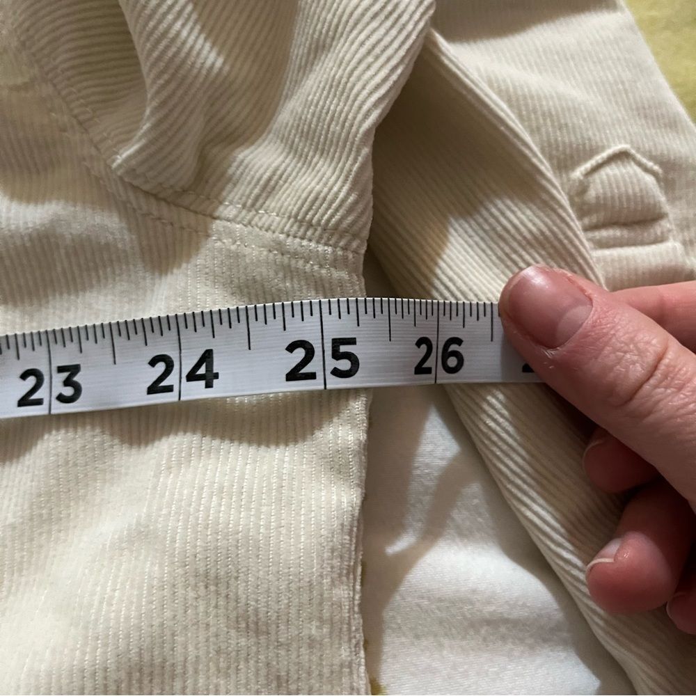 American eagle offline by aerie cream corduroy oversized button down size small - Picture 3 of 4
